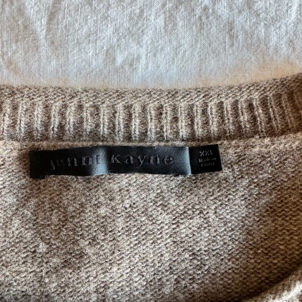 Jenni Kayne Heathered Brown Knit Sweater XXL